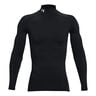 Coldgear Comp Mock Camiseta De Manga Larga Hombres-Negro