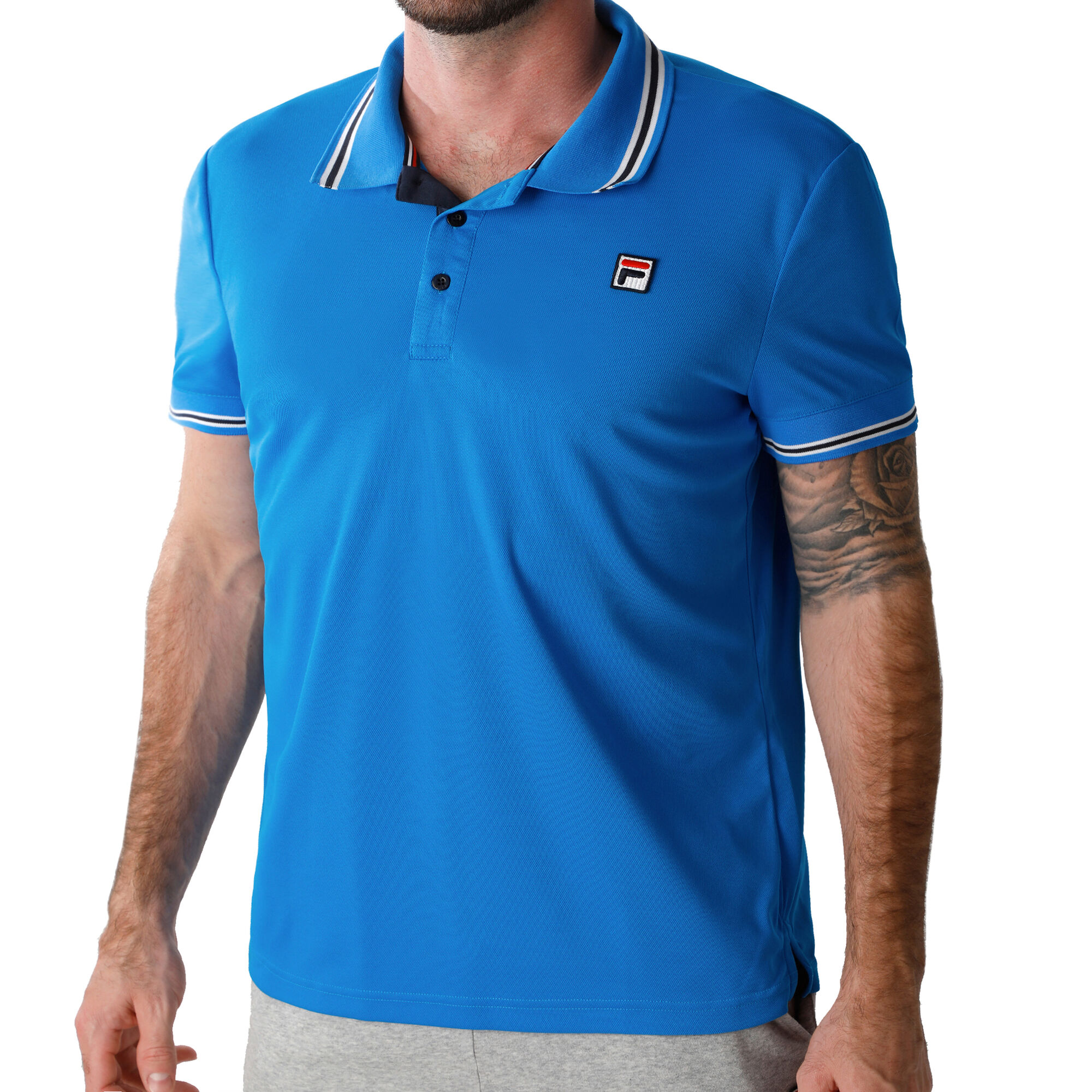 Víspera de Todos los Santos metal Escalera Fila Piro Button Polo Hombres - Azul, Blanco compra online | Tennis-Point Víspera de Todos los Santos metal Escalera Fila Piro Button Polo Hombres - Azul, Blanco compra online | Tennis-Point