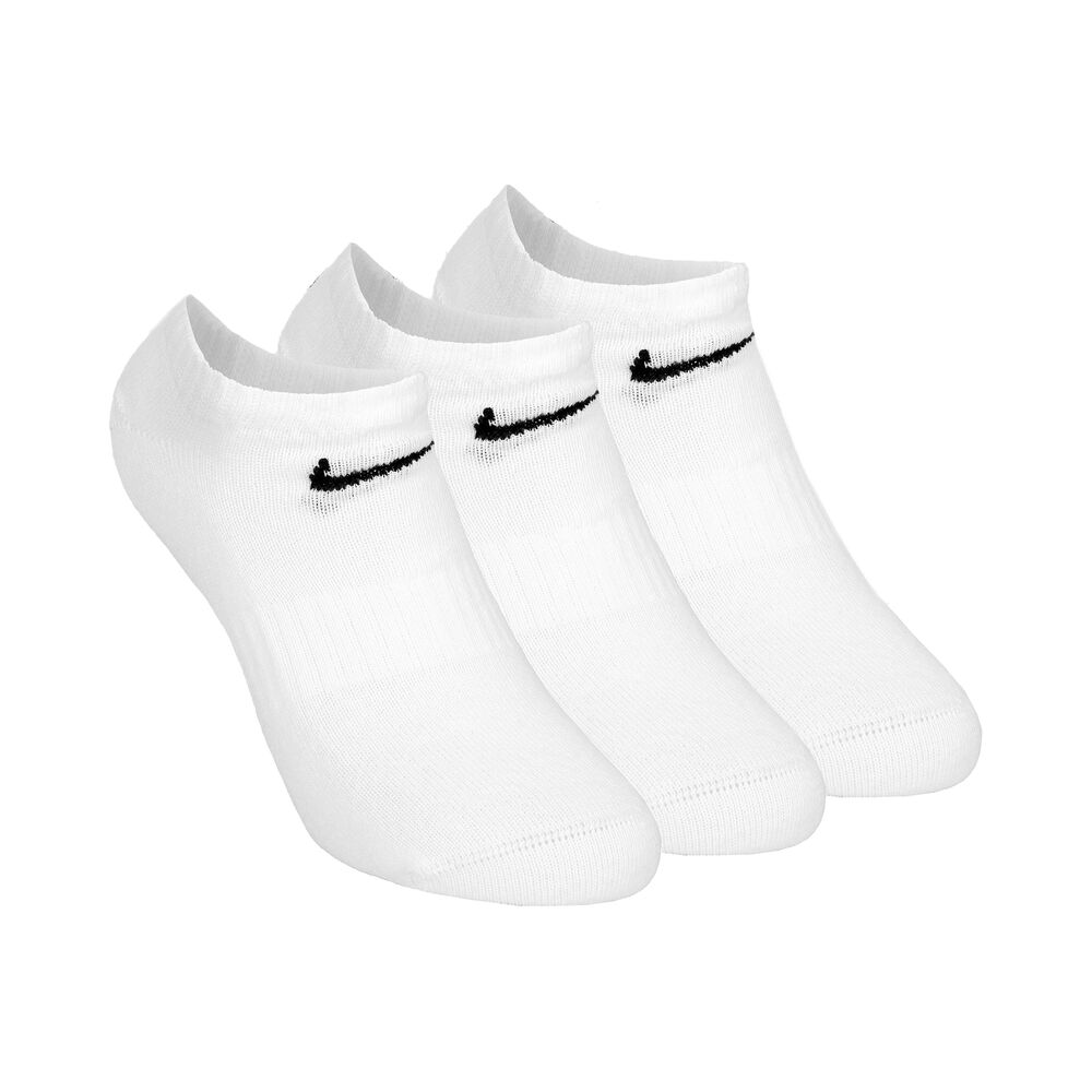 Nike Everyday Lightweight NoShow Calcetines Deporte Pack De 3-Blanco,Negro