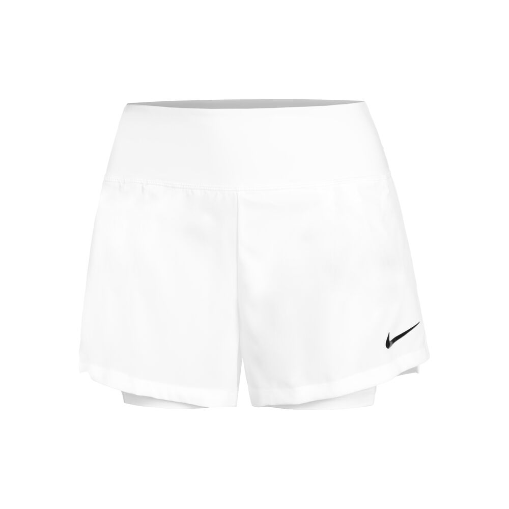 Nike Court Dri-Fit Advantage Shorts Mujeres-Blanco