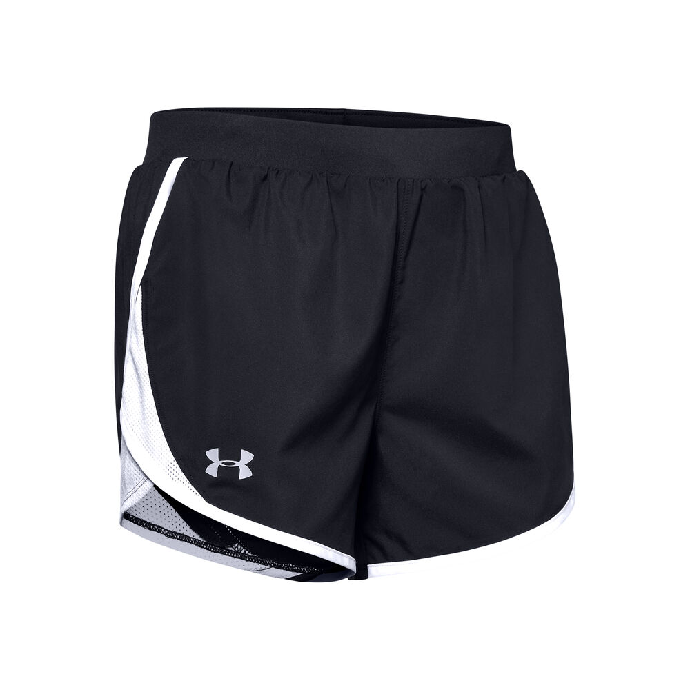 Under Armour Fly-By 2.0 Shorts Mujeres - Negro, Blanco
