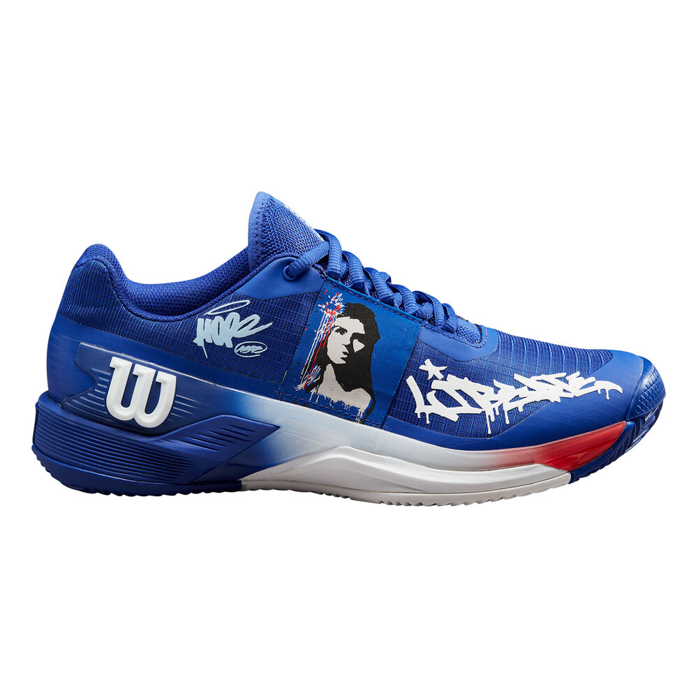 Wilson Rush Pro 4.0 Hope Paris Zapatilla Tierra Batida Mujeres-Azul,Blanco