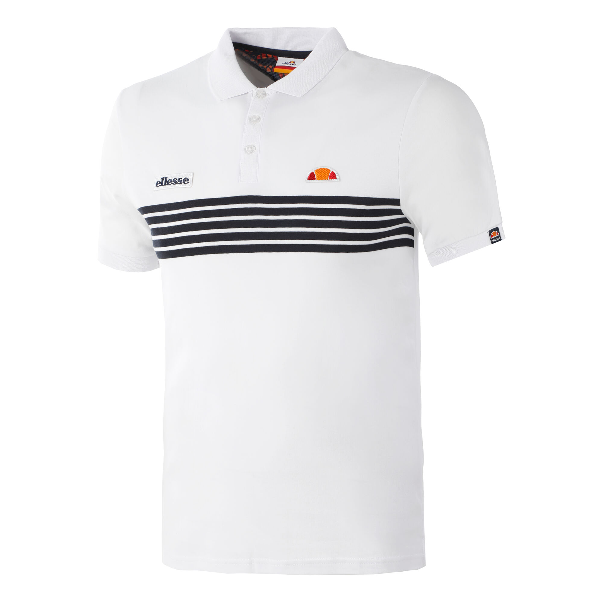 banjo templar Listo Ellesse Vanni Polo Hombres - Blanco, Azul Oscuro compra online | Tennis -Point