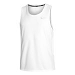 Ropa Nike Nike Dri-Fit Miler Camiseta De Running Hombres-Blanco,Gris