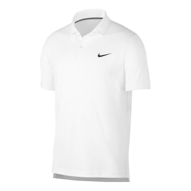 Derecho apuntalar Escribir Nike Court Dry Team Polo Hombres - Blanco, Negro compra online | Tennis -Point
