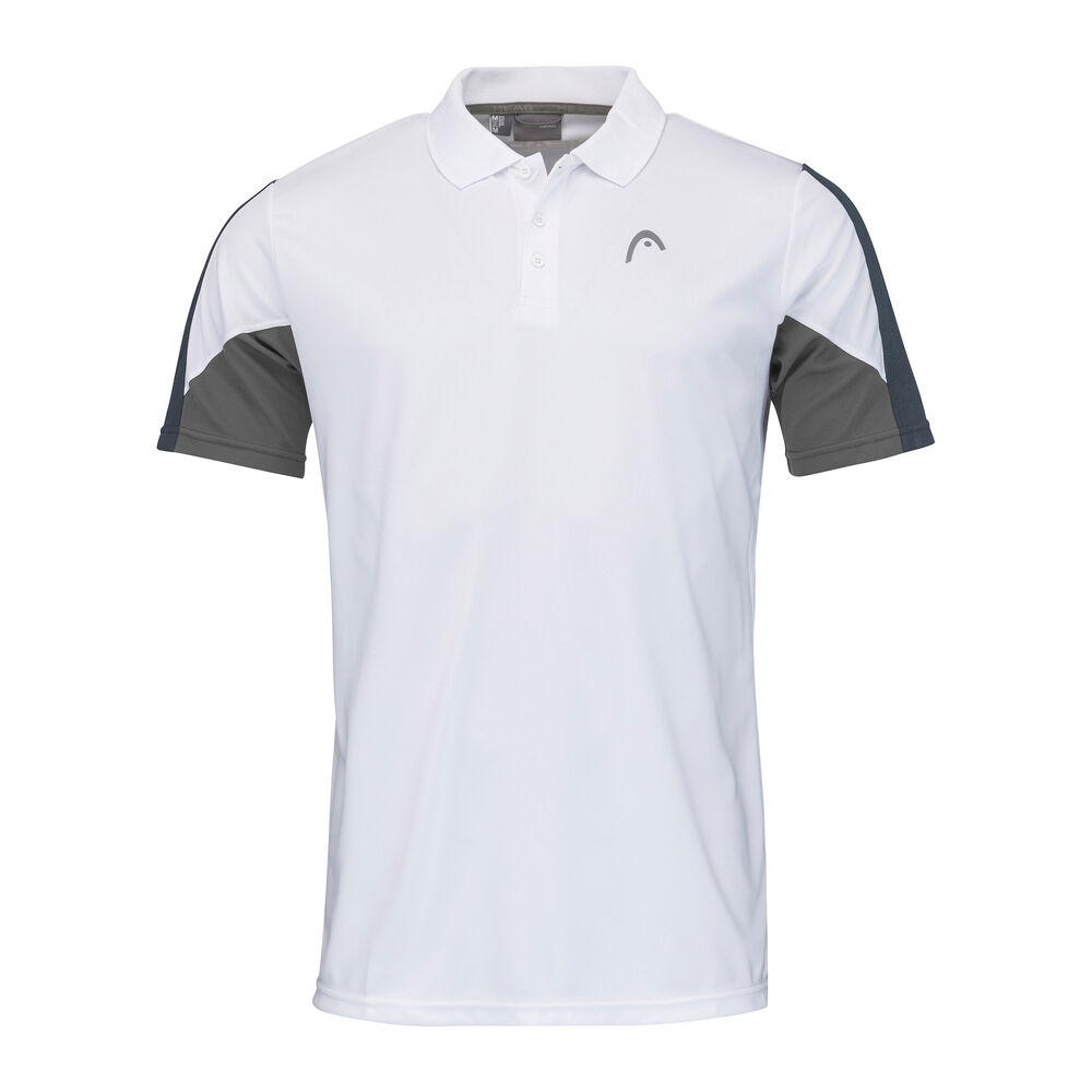 HEAD Club Tech 22 Polo Hombres - blanco, azul oscuro