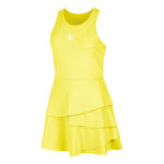 Ropa de tenis Quiet Please Quiet Please Flounce Vestido Mujeres - amarillo, blanco