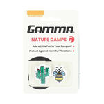 Accesorios para raquetas Gamma Gamma Shockbuster Kakus/Biene Antivibradores-Verde,Multicolor