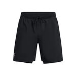 Ropa Under Armour Under Armour Launch 5 Inch 2-in-1 Shorts Hombres-Negro