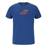 Ropa Babolat Babolat Exercise Big Flag Camiseta De Manga Corta Hombres-Azul