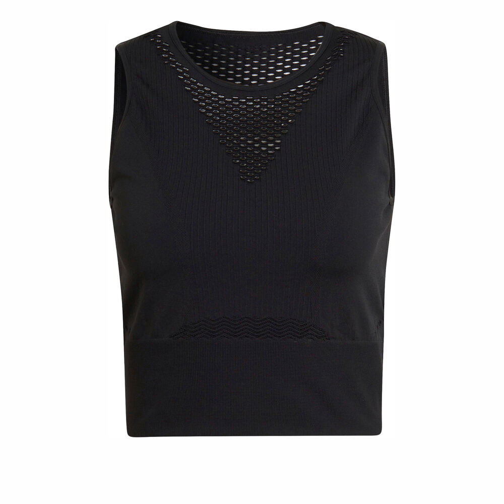 adidas Aeroknit Crop Camiseta De Tirantes Mujeres-Negro