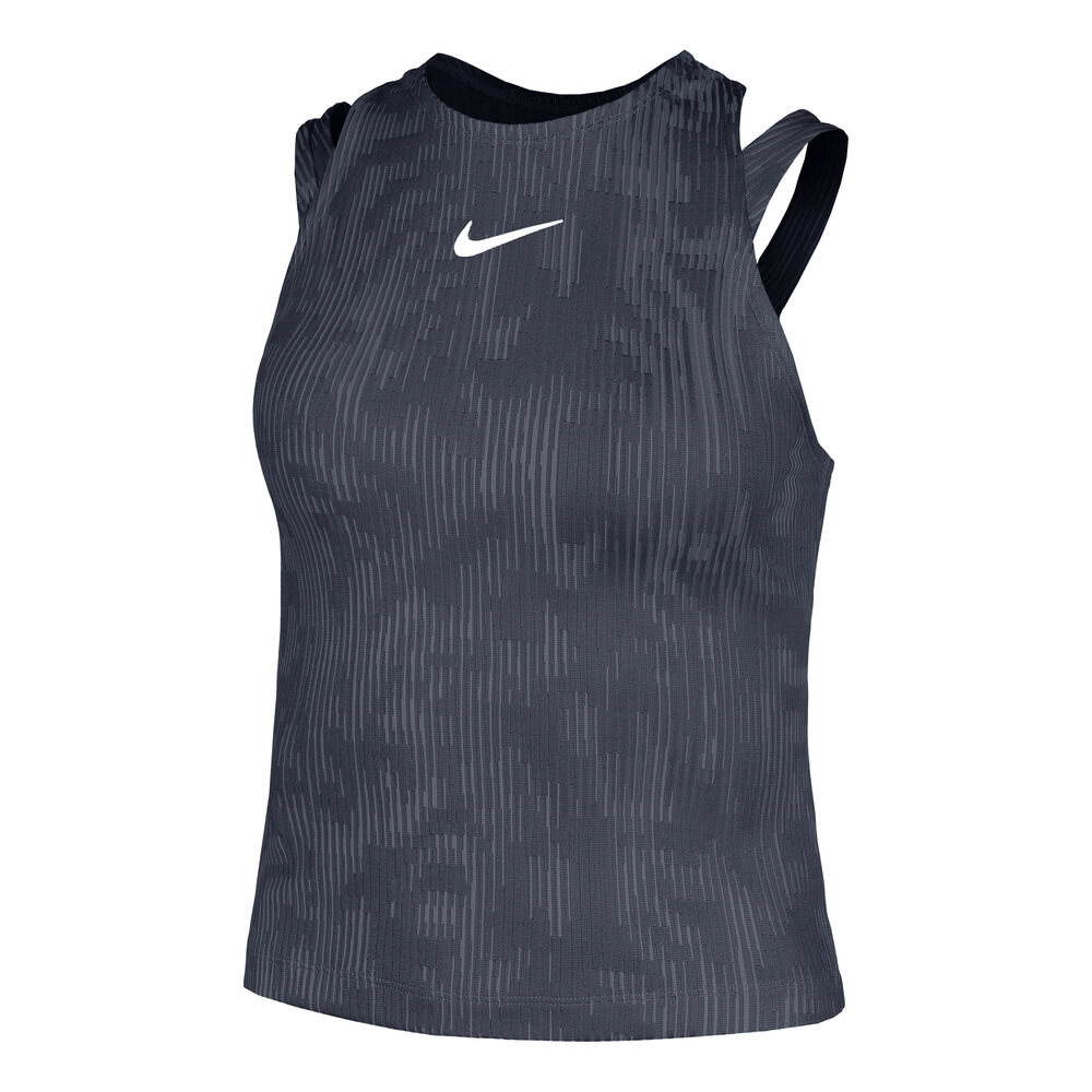 Nike Dri-Fit Slam Camiseta De Tirantes Mujeres-Azul Oscuro,Blanco