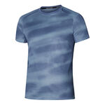 Ropa Mizuno Mizuno DryAeroFlow Graphic Camiseta De Running Hombres-Azul,Azul Claro