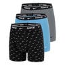 Essential Cotton Stretch Boxer Brief Calzoncillos tipo b&oacute;xer - Pack de 3 Hombres-negro, gris
