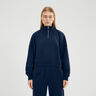 Carrera 1/4 Zip Camiseta de manga larga Mujeres - azul oscuro, 