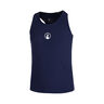 Racerback Camiseta De Tirantes Chicas-Azul Oscuro,Blanco