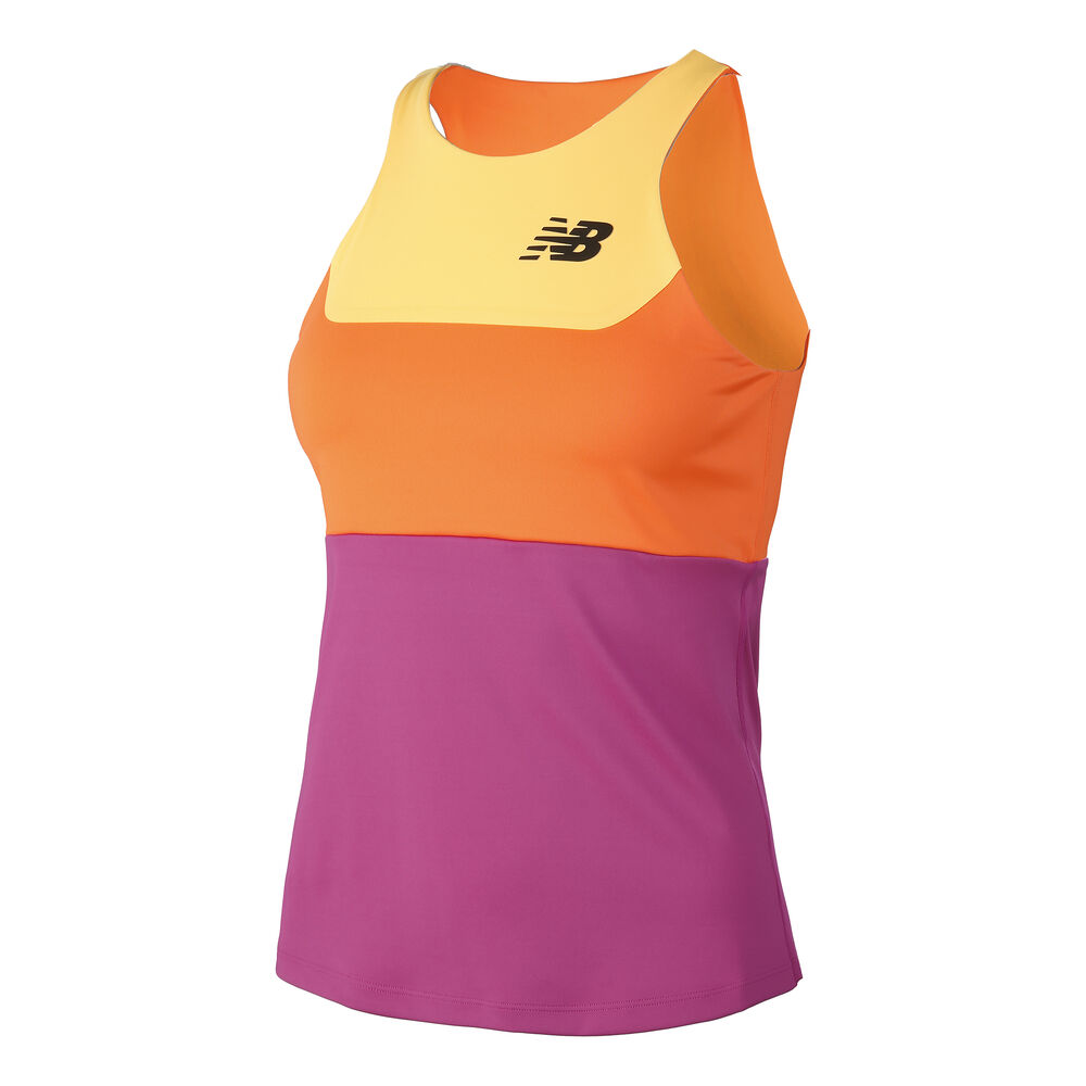 new balance tournament keyhole camiseta de tirantes mujeres - naranja, lila