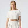 Top Layer Camiseta De Manga Corta Mujeres-Crema