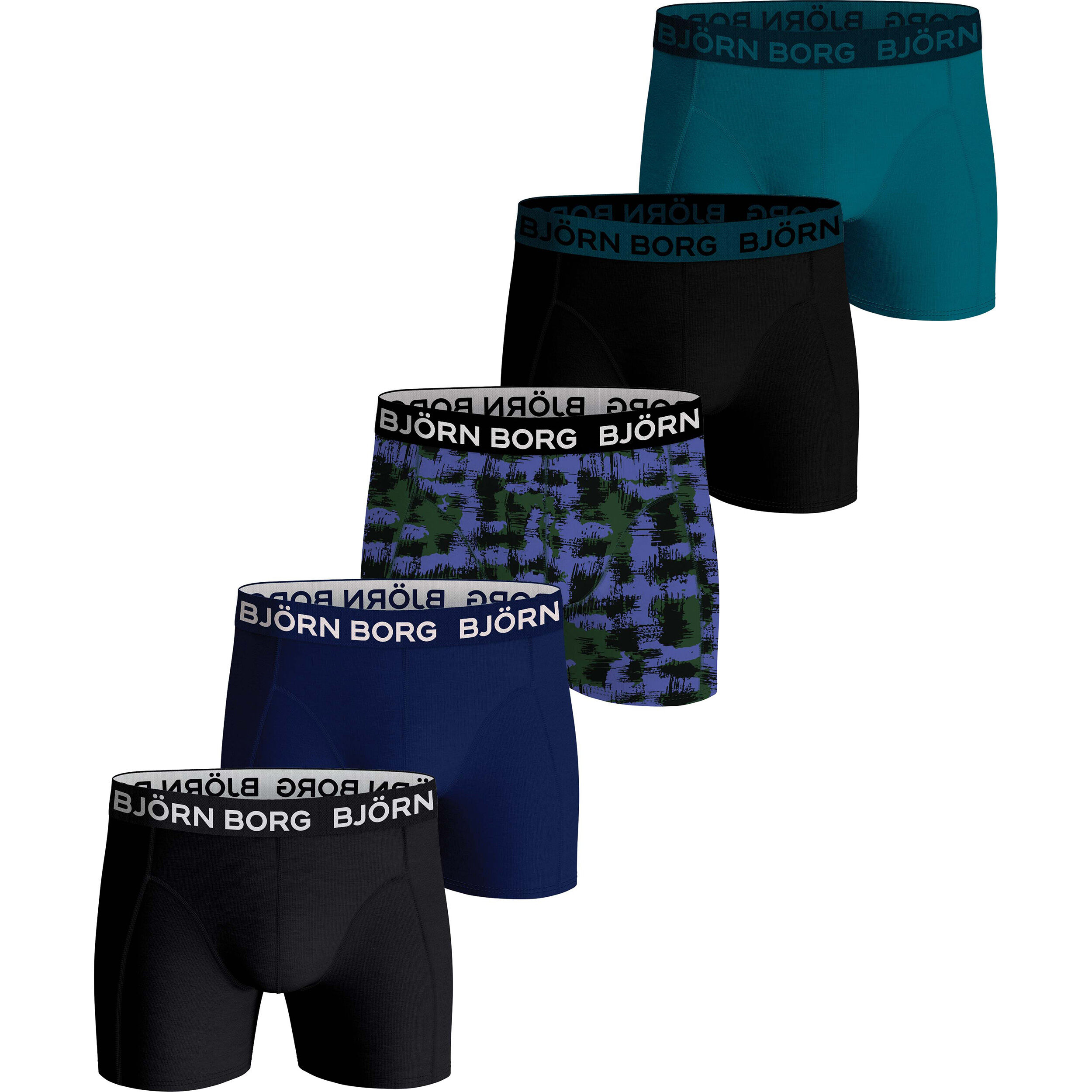 Buy Bjorn Borg Cotton Stretch Calzoncillos Tipo Boxer Pack De 5 Hombres Multicolor online Tennis Point ES