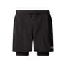 Sunriser 2in1 6in Pantalones Cortos Hombres-Negro