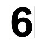 Accesorios de pista Tegra Tegra Platzziffer 6 Schild-Blanco,Negro
