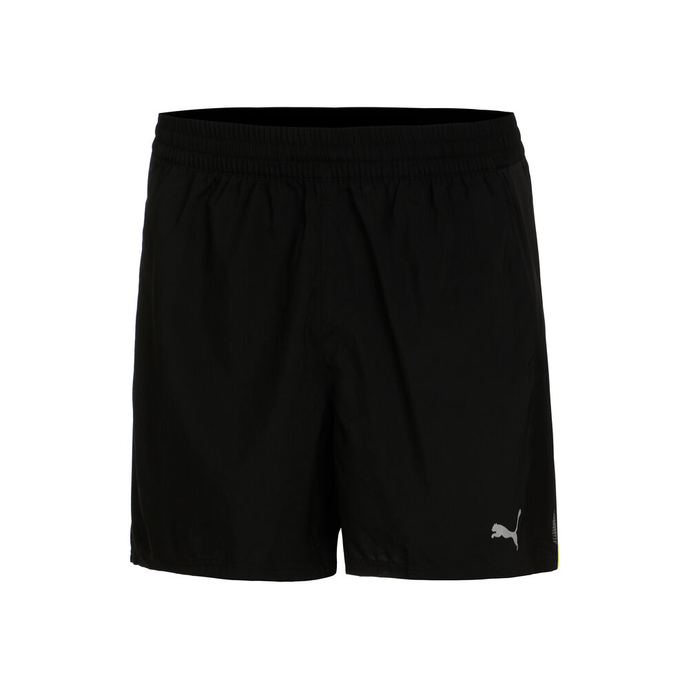Puma Run Favorite Velocity 5in Pantalones Cortos Hombres - Negro, Verde Neón