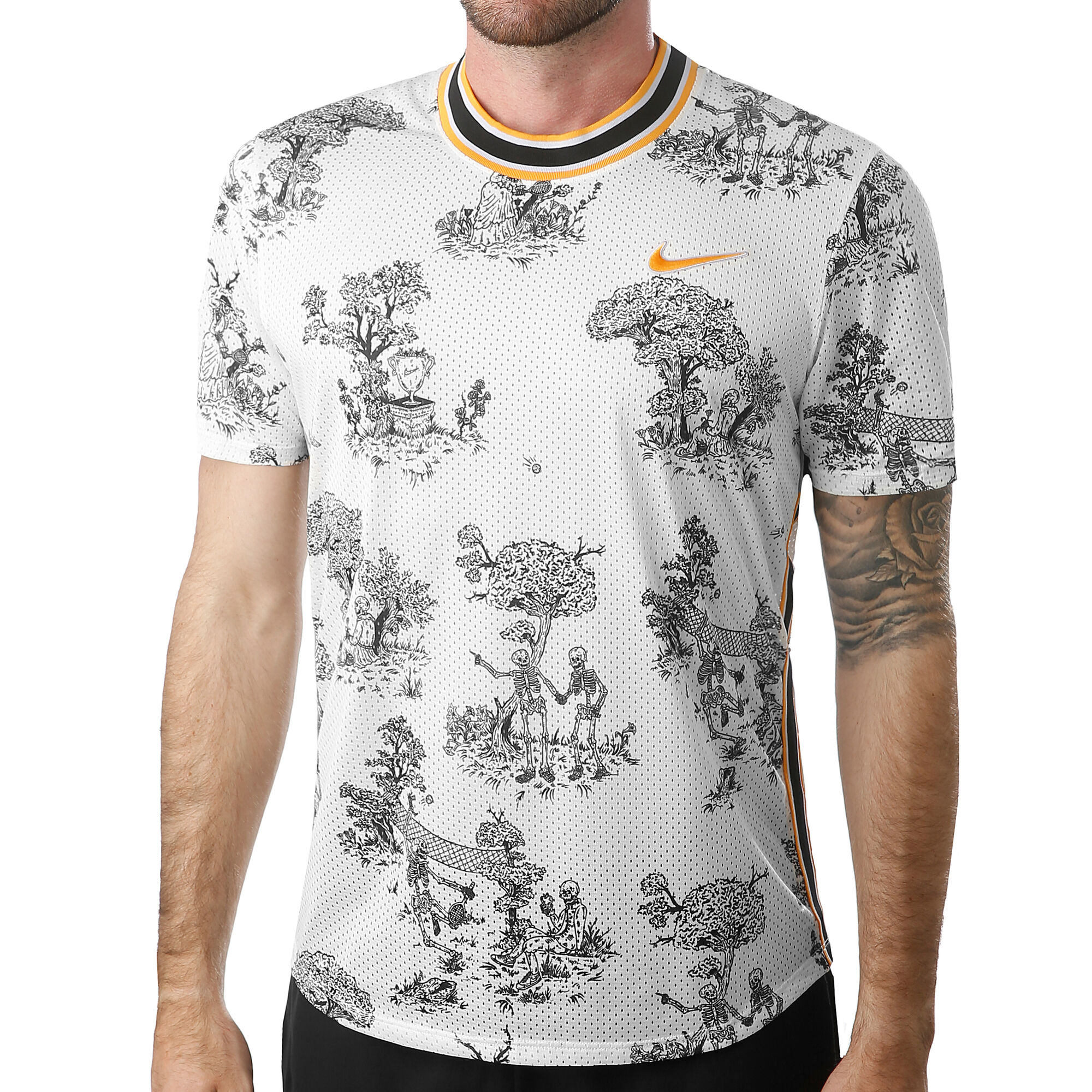 Nike Court Challenger Dri-Fit Camiseta Manga Corta Hombres - Crema, Negro compra online | Tennis-Point