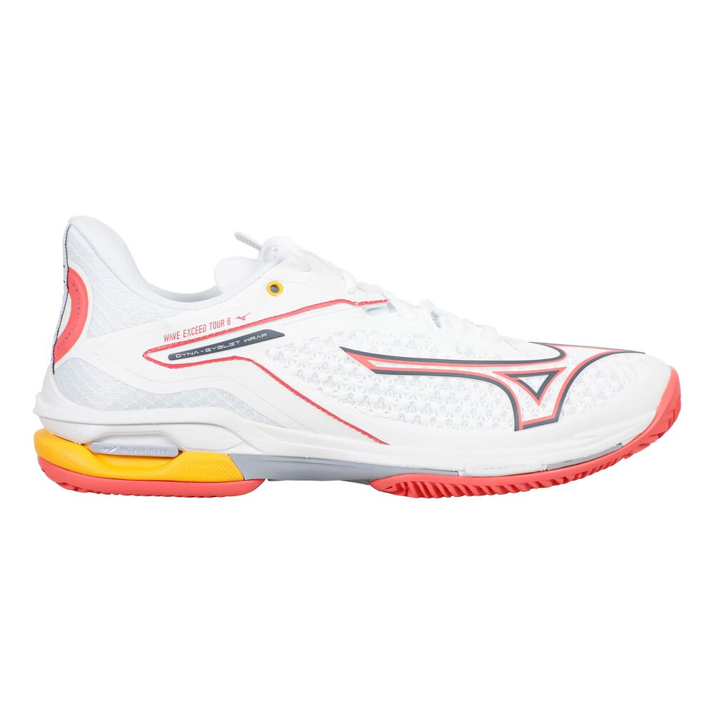 Mizuno Wave Exceed Tour 6 Zapatilla Tierra Batida Mujeres-Blanco,Coral