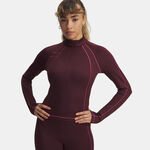 Ropa Under Armour Under Armour Cold Gear Textured 1/2 Zip Camiseta de manga larga Mujeres - gris, 
