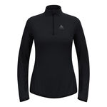 Ropa Odlo Odlo Zeroweight Warm Mid Layer 1/2 Zip Camiseta De Running Mujeres-Negro