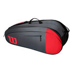 Bolsas De Tenis Wilson TEAM 6PK Red/Grey