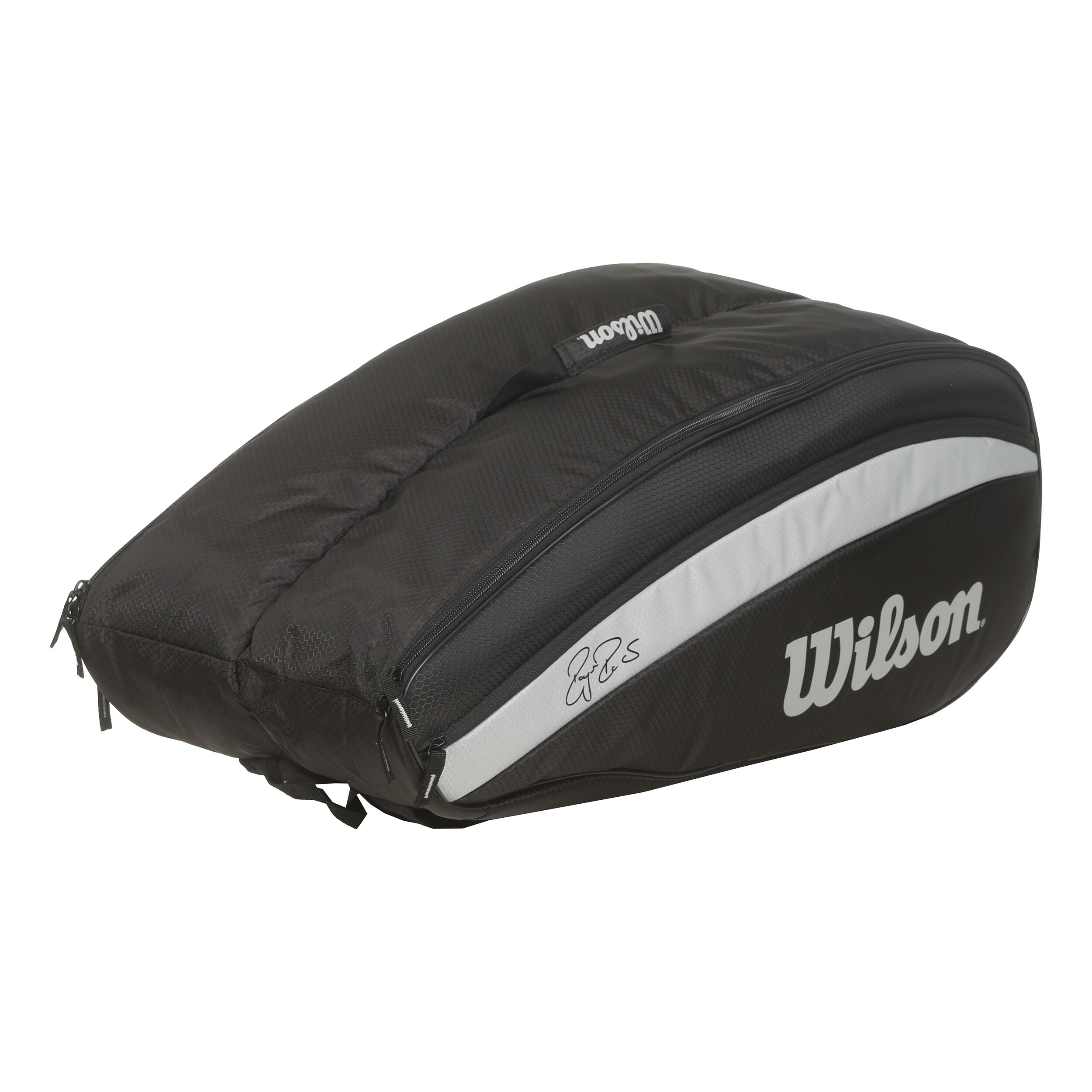 Buy Wilson Roger Federer Team Raquetero De 12 Negro Blanco online Tennis Point ES