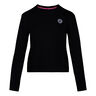 Mirella Basic Crew Sudadera Mujeres-Negro,Blanco