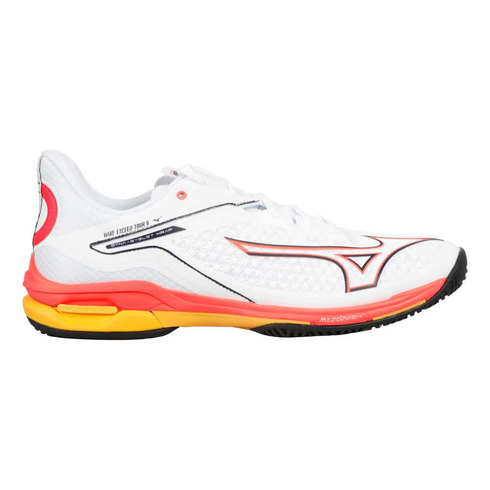 Mizuno Wave Exceed Tour 6 Zapatilla Todas Las Superficies Hombres-Blanco,Coral