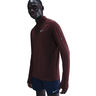 Stride Half-Zip Camiseta de running Hombres - rojo oscuro, plateado