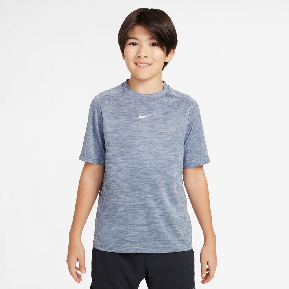 Nike Dri-Fit Multi Heather Camiseta De Manga Corta Niños-Azul-gris