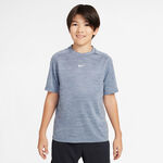 Ropa de tenis Nike Nike Dri-Fit Multi Heather Camiseta De Manga Corta Ni&ntilde;os-Azul-gris