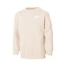 Club Fleece Oversized Crew Sudadera Chicas-Beige,Blanco
