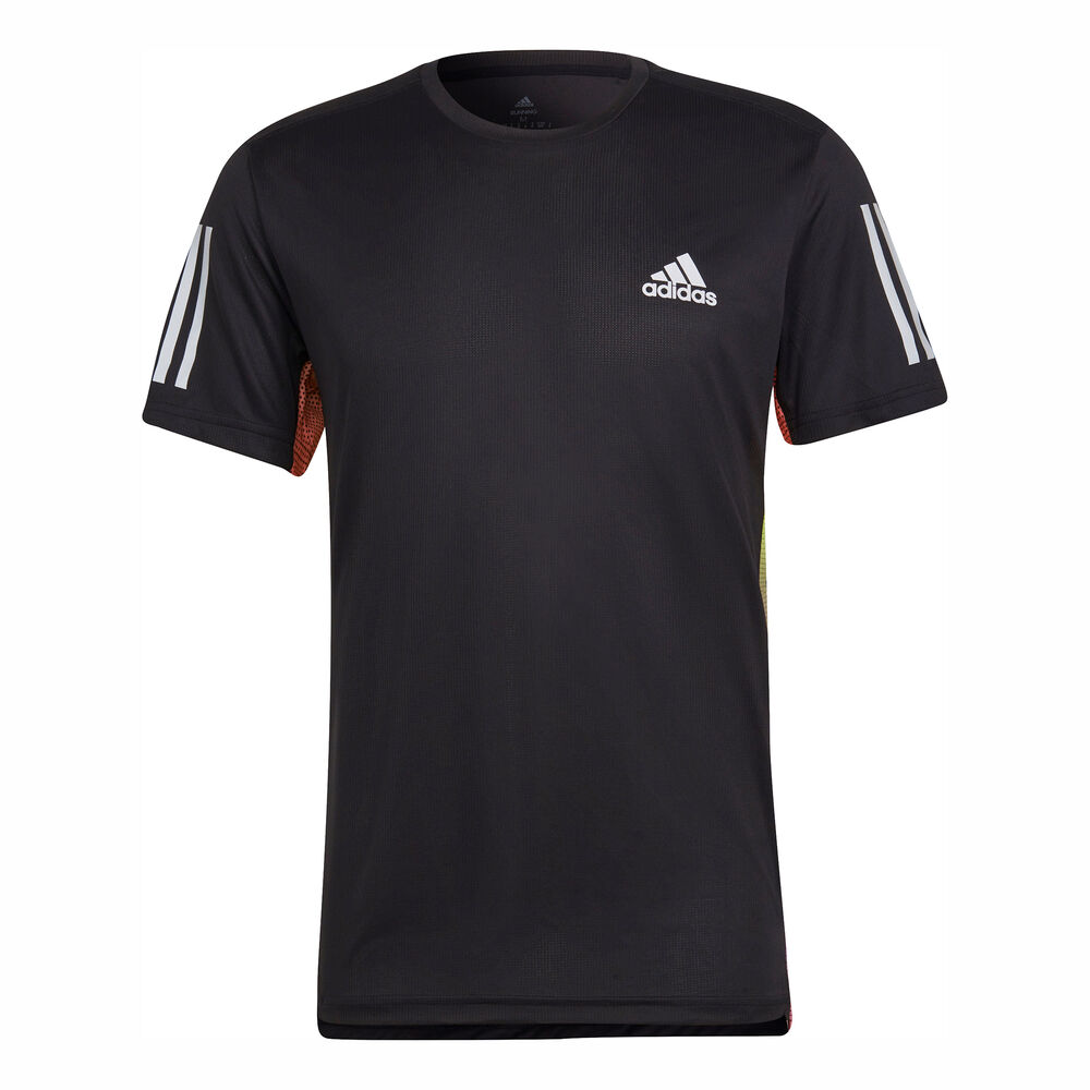 adidas Own The Run T-Shirt Camiseta De Manga Corta Hombres-Negro,Rojo