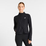 Ropa New Balance New Balance Space Dye Full Zip Chaqueta De Entrenamiento Mujeres-Negro