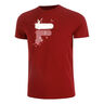 Nevio Camiseta De Manga Corta Hombres-Rojo Oscuro