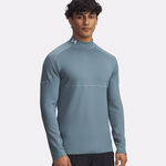 Ropa Under Armour Under Armour Cold Weather Grid Camiseta De Manga Larga Hombres-Azul-gris