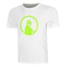 Wild Trainings Camiseta De Manga Corta Hombres-Blanco,Verde Neón