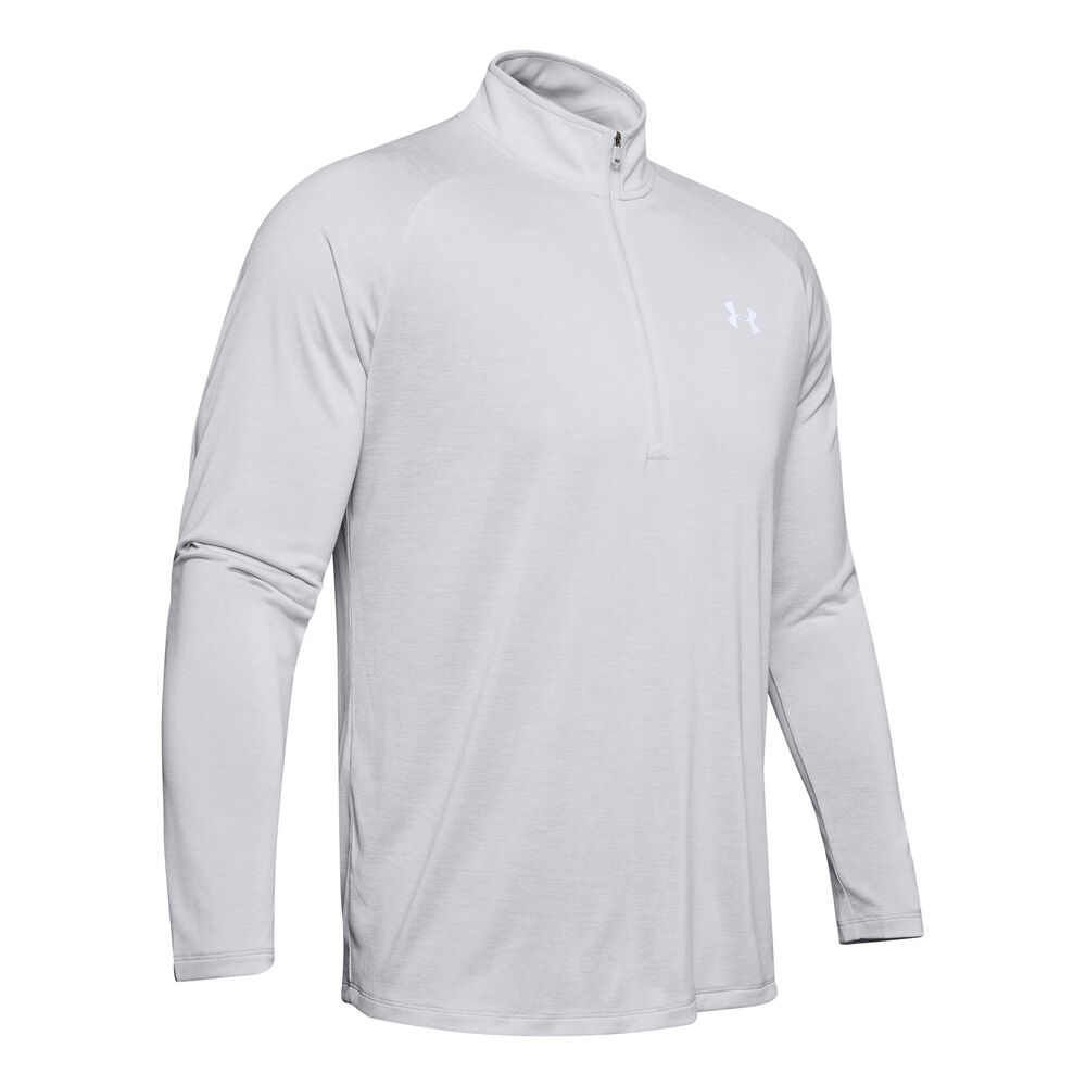 Under Armour Tech 2.0 Half-Zip Camiseta De Manga Larga Hombres - Gris Claro, Gris