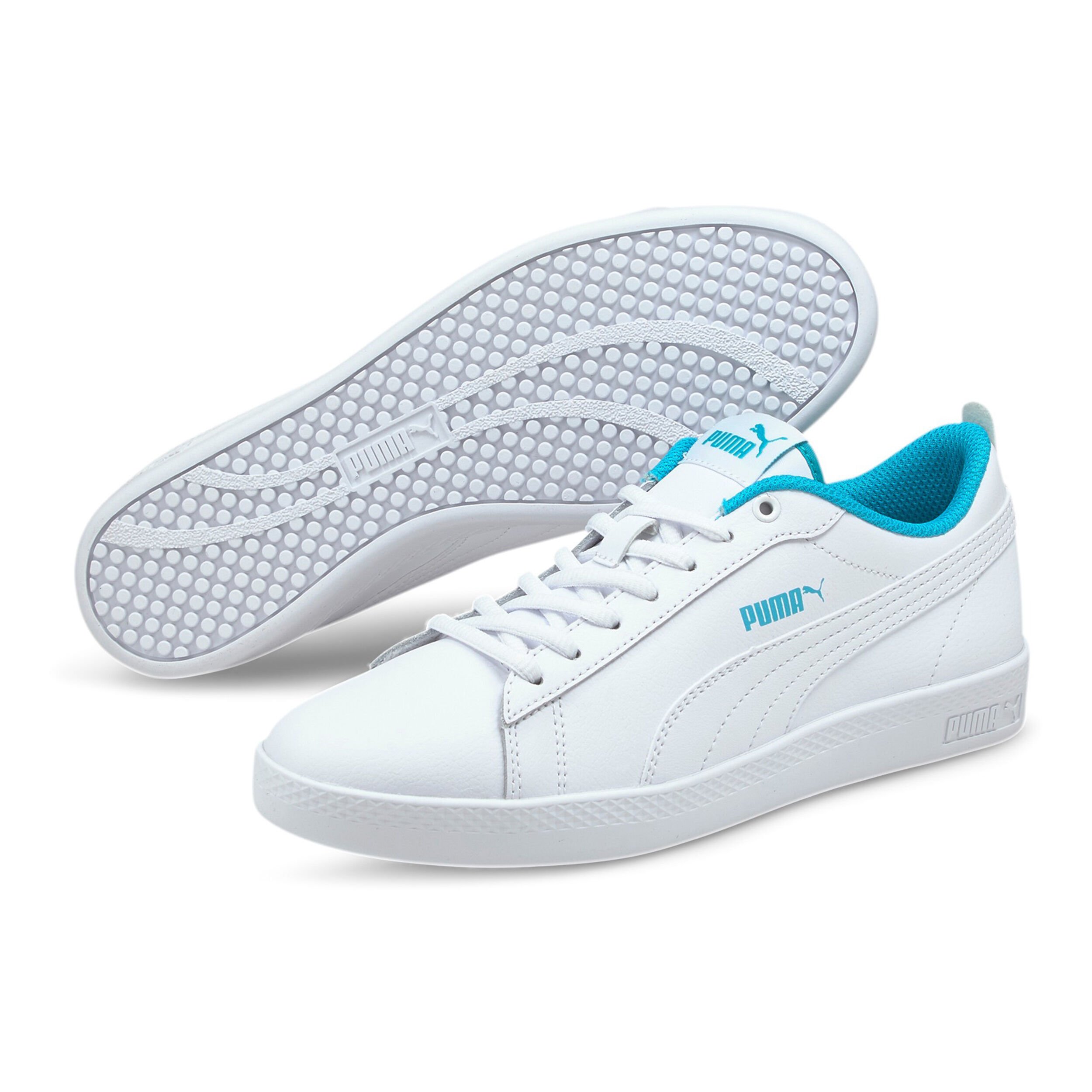Buy Puma Smash V2 L Zapatilla De Ocio Mujeres Blanco Turquesa online Tennis Point ES