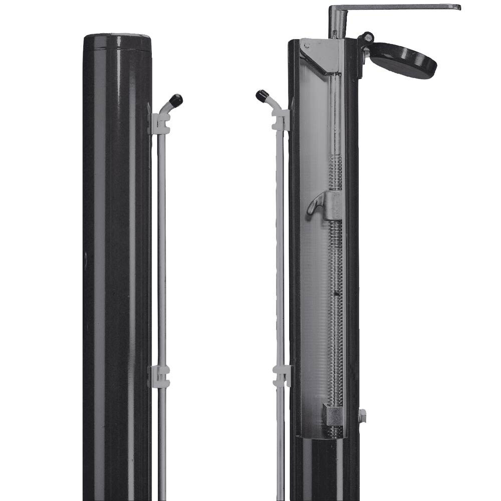 Tegra ASS Postes De Redes De Tenis 83mm Redondo,Aluminio-Verde Oscuro