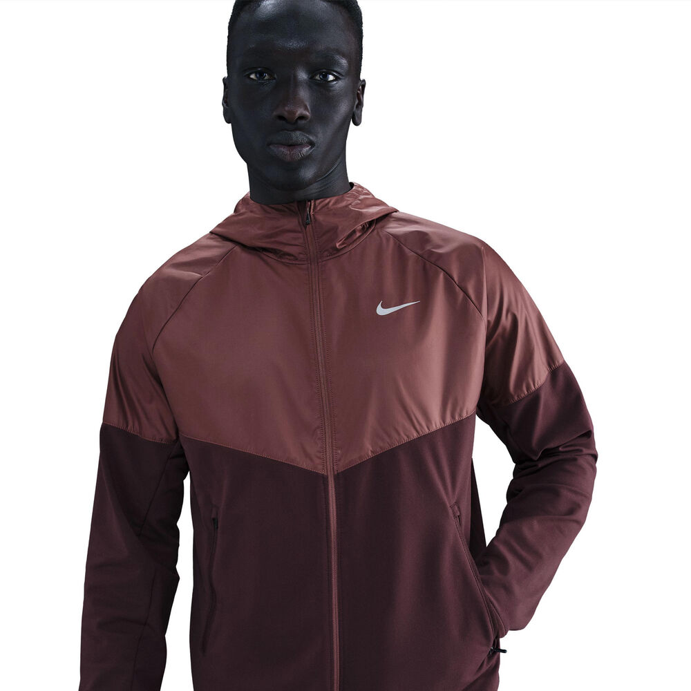 Nike Miler Chaqueta para correr Hombres - rojo oscuro, bronce