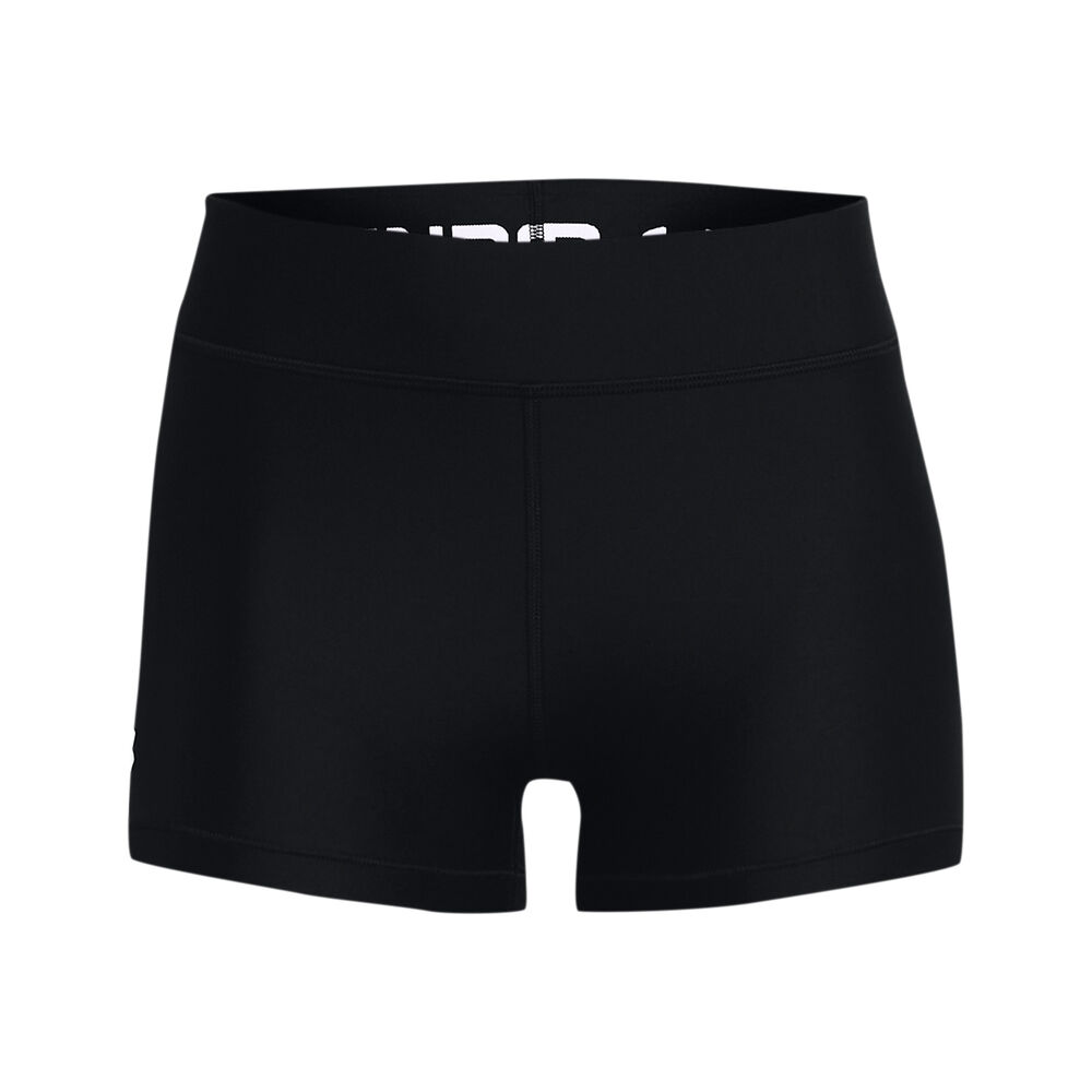 Under Armour Heatgear Mid Rise Shorts Con Bolsillo Para Pelota Mujeres - Negro, Blanco