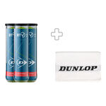 Pelota presurizada Dunlop Dunlop BTV 2.0 Bote de 4 pelotas 