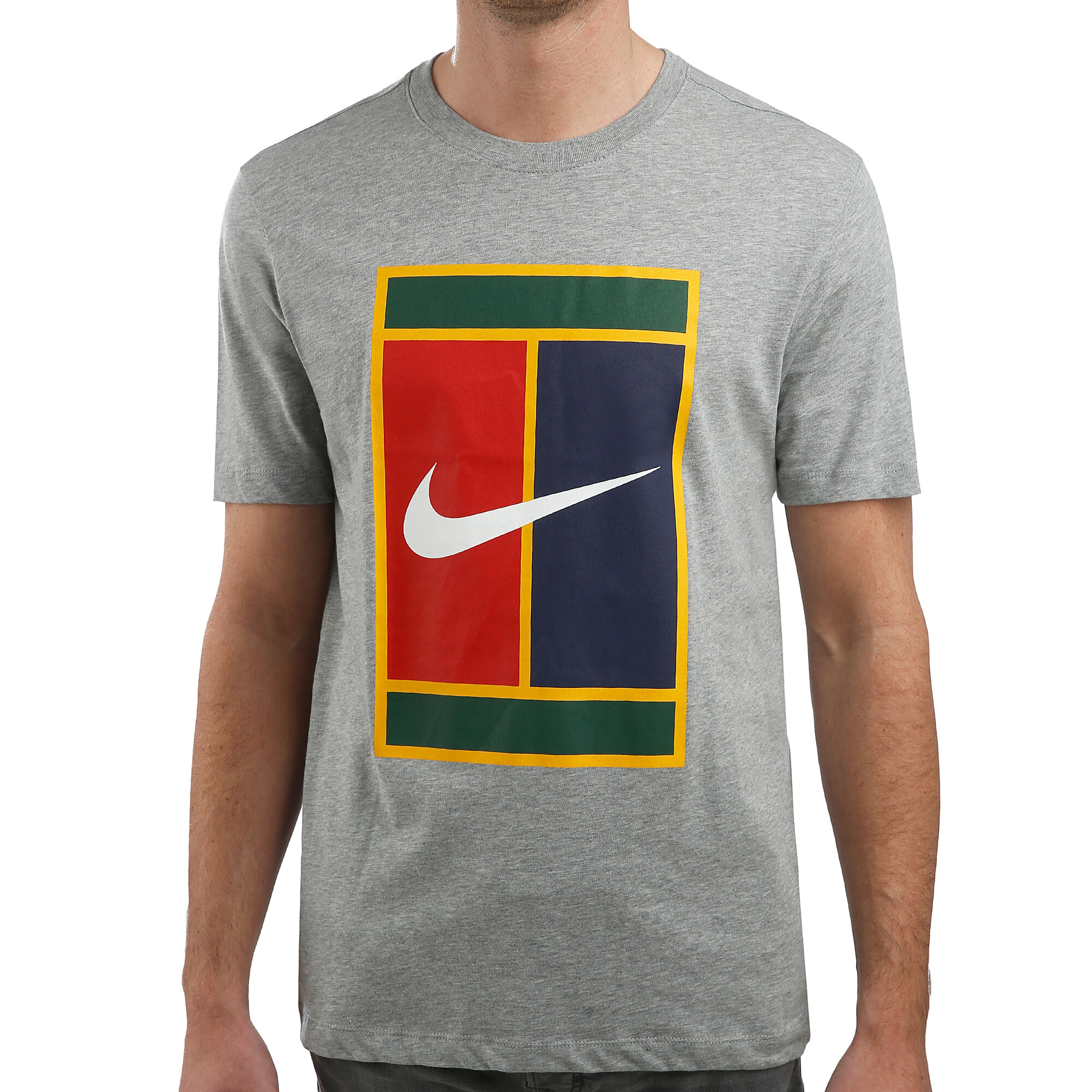 Nike Court Heritage Logo Camiseta De Manga Corta Hombres - Amarillo Tennis-Point